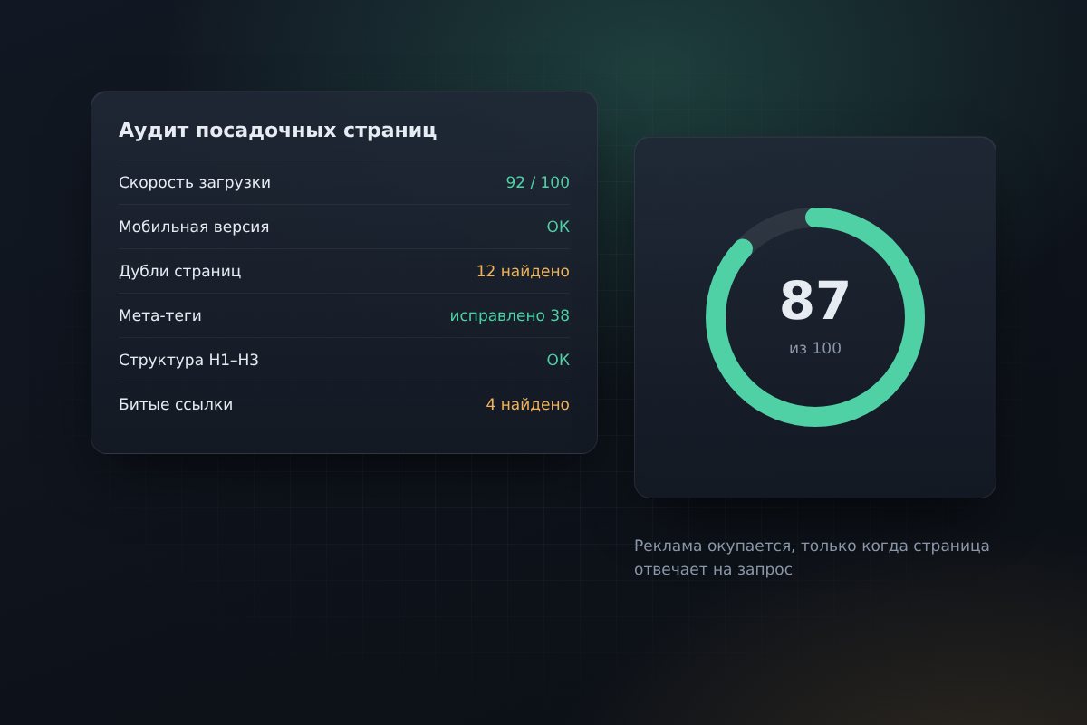 Аудит посадочной страницы: скорость загрузки, мобильная версия, мета-теги
